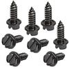 License Plate Screws Kit - Set of 8 Fasteners For Front-8 Pack-Black Zinc Plated