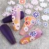 Embossed Flower Nail Sticker Self-adhesive 5D Art Embossed Nail Stickers Flower