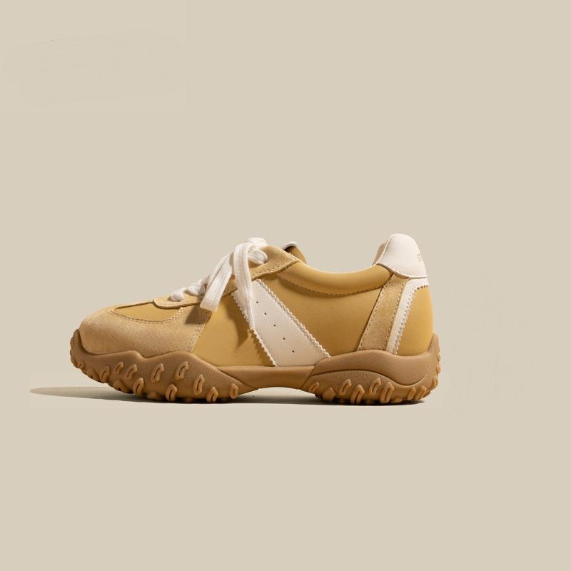 Weiche Leder Flachboden Rutschfest Vielseitige Deutsche Trainingsschuhe Damen 2025 Frühling Neue Mode Vielseitige Weichsohlen Freizeitschuhe Forrest Gump Schuhe