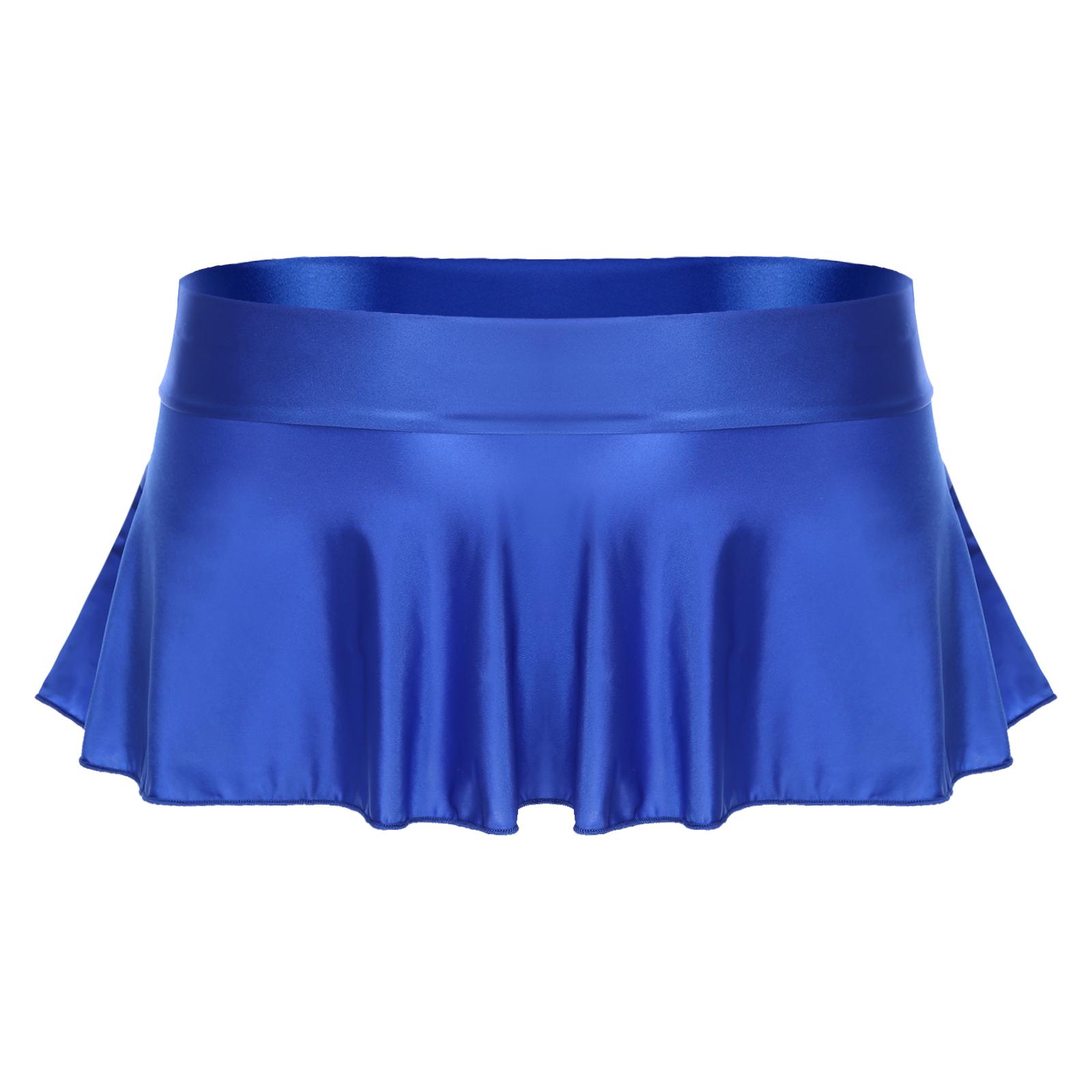 

Жіноча глянцева міні-спідниця з рюшами, низька посадка, однотонна, накидка для бікіні, спідниця для пляжної вечірки, нічного клубу XL