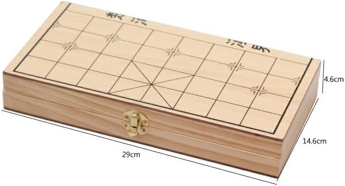 Chinese Chess Xiangqi Set, Foldable, Portable Wooden Chess Board Game, Gift, Portable Folding Board, Solid Wood Chess Set, Wooden Chess Board