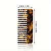 Geometric Acetic Acid Finish Comb, Comfortable Texture, Smooth, Marble Pattern, Plastic Bristle, Acetic Acid Handle, for Normal Hair