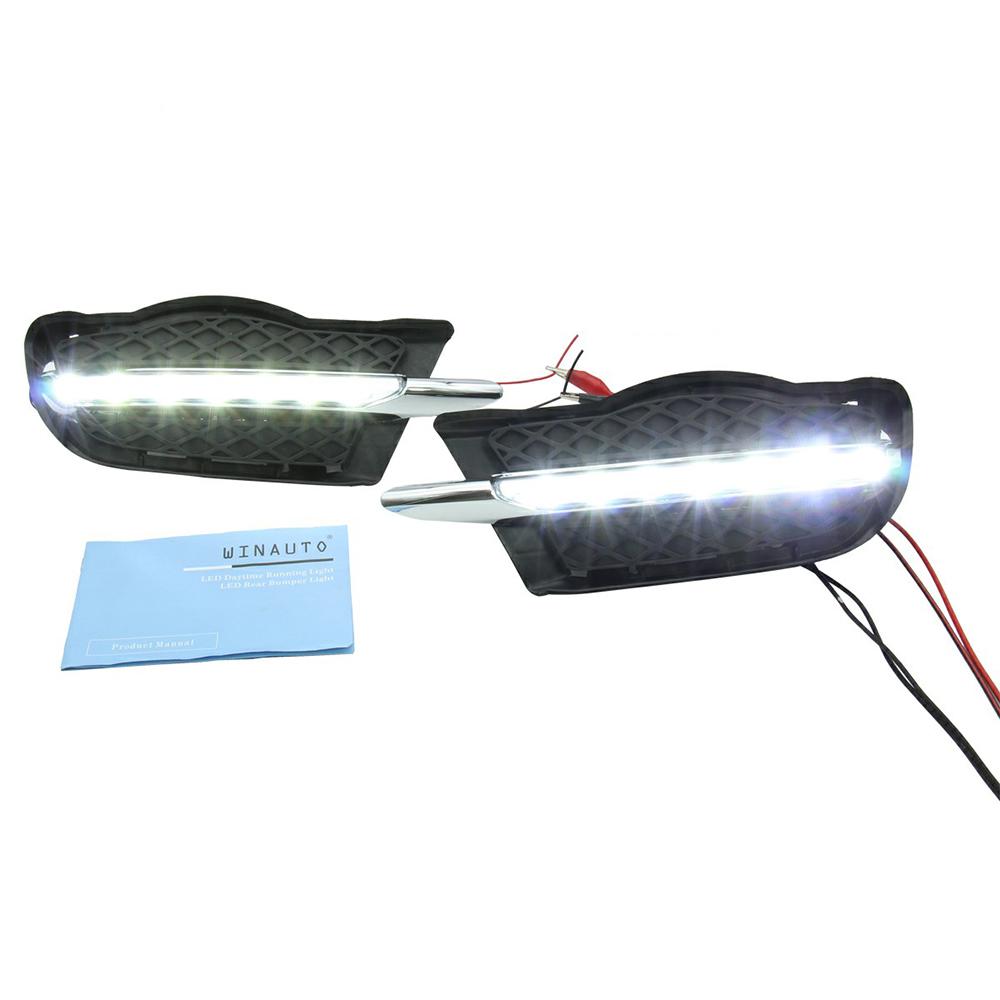 

WINAUTO MCL096A 2PCS LED Lights Daytime Running Lamps for W204 2008 2009 2010 C200 C260 C300 Type A