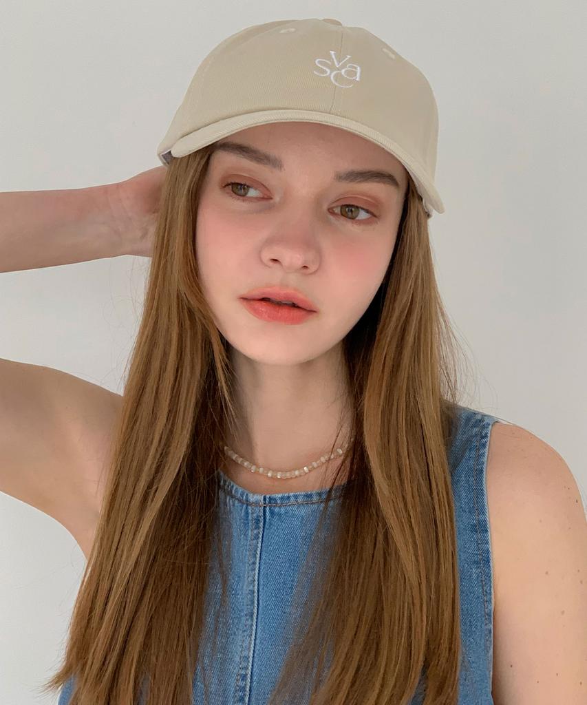 Baseukala Vasc Logo Stitch Embroidered Ball Cap Beige