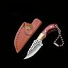 Wooden Handle Small Straight Knife Outdoor Camping Sharp  Fruit Knife Hand Meat Knife Unwrap Mini Pendant Gift Knife
