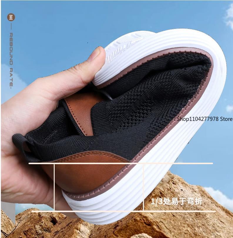 Fashion Plus Size Men's Shoes Lightweight Breathable Sticking Casual Shoes with Soft Sole Tenis Masculino Sneakers