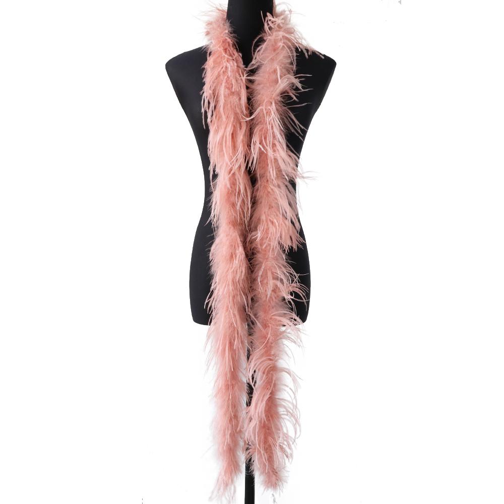 1Ply Ostrich Feather Boa 13-15CM Long Feathers Trims for Crafts Party Dress Sewing Decoration Plumas Ribbon 2 Meters Multicolor