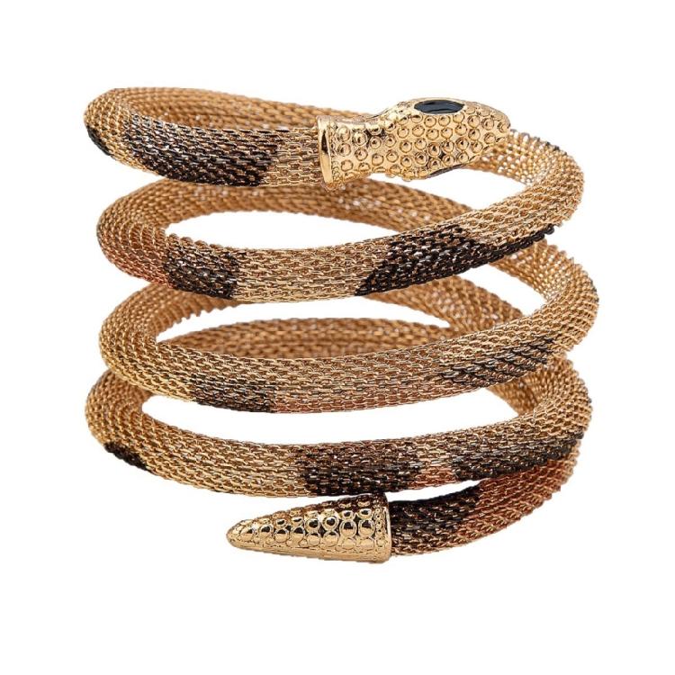 Stylish Retro Snake Necklace Multi Wear Option as Chokers Bracelet or Armband Adjustable Flexible Alloy Materials