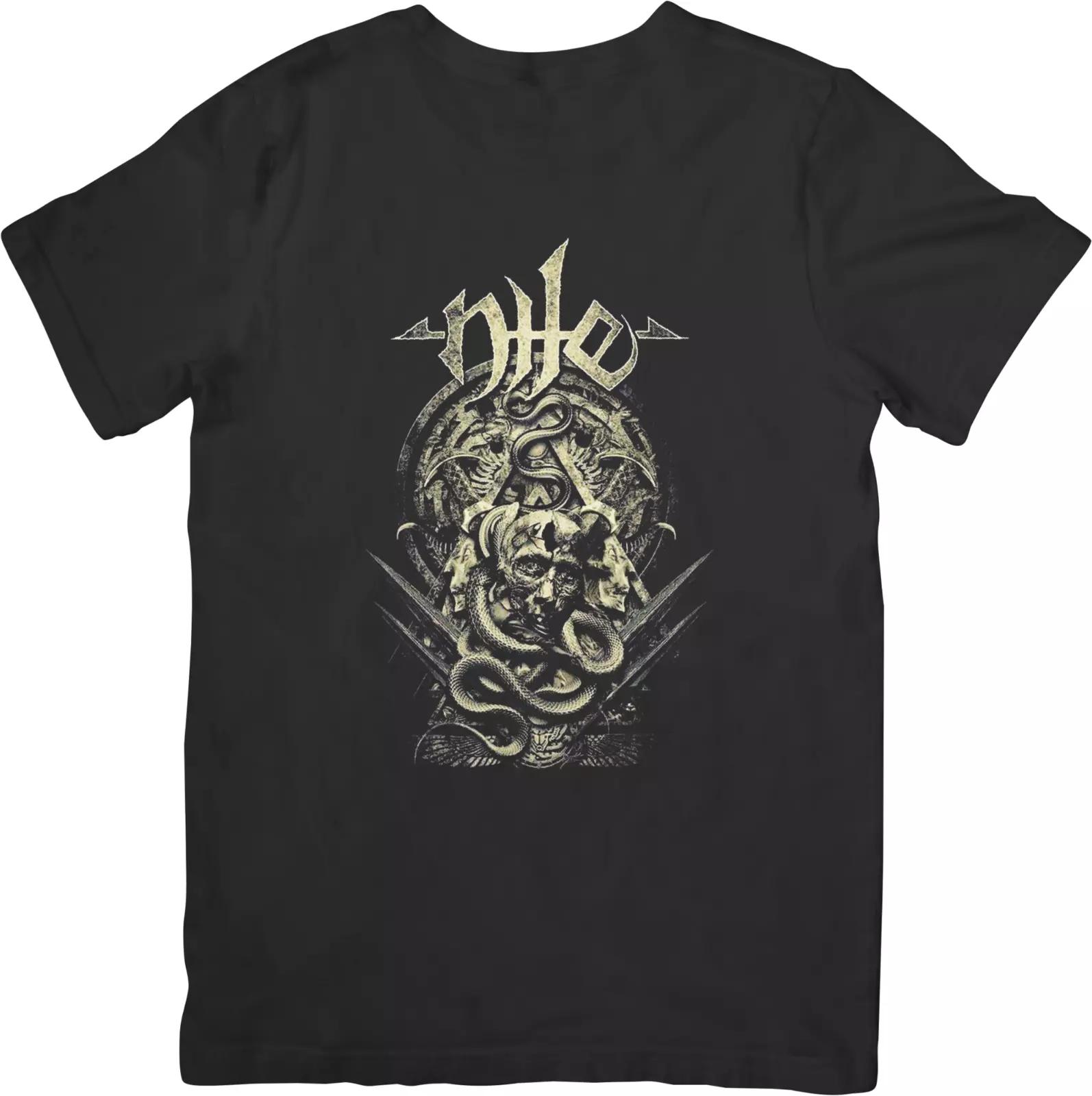 

Nile Heavy metal Music Unisex Fit for Men & Women Quality Cotton T-Shirt Black L