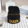 49MD Ski Beanie Hat King Queen Hat Couple Hat Skullies Beanie Bonnet Skull Hat