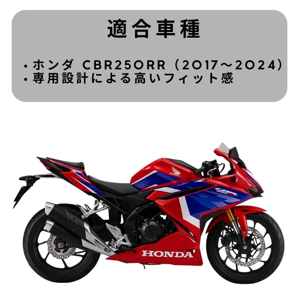 Front Fairing Aerodynamic Side and Aero Spoiler Custom Parts for Honda CBR250RR One+lifestyle Winglets, Wings, 2017-2024 (Black)