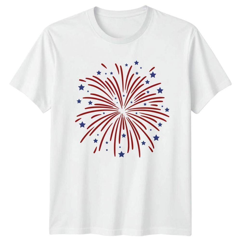 Fireworks 4th Of July Holidays Unisexs TShirt Unisexs Tee Graphic Unisex Top S