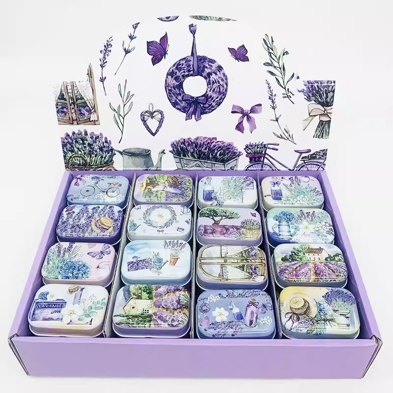 32Pcs(1Box) Cute Mini Tin Metal Box Sealed Pill Box Jewelry Candy Box Small Storage Cans Coin Earrings Headphones Gift Boxes