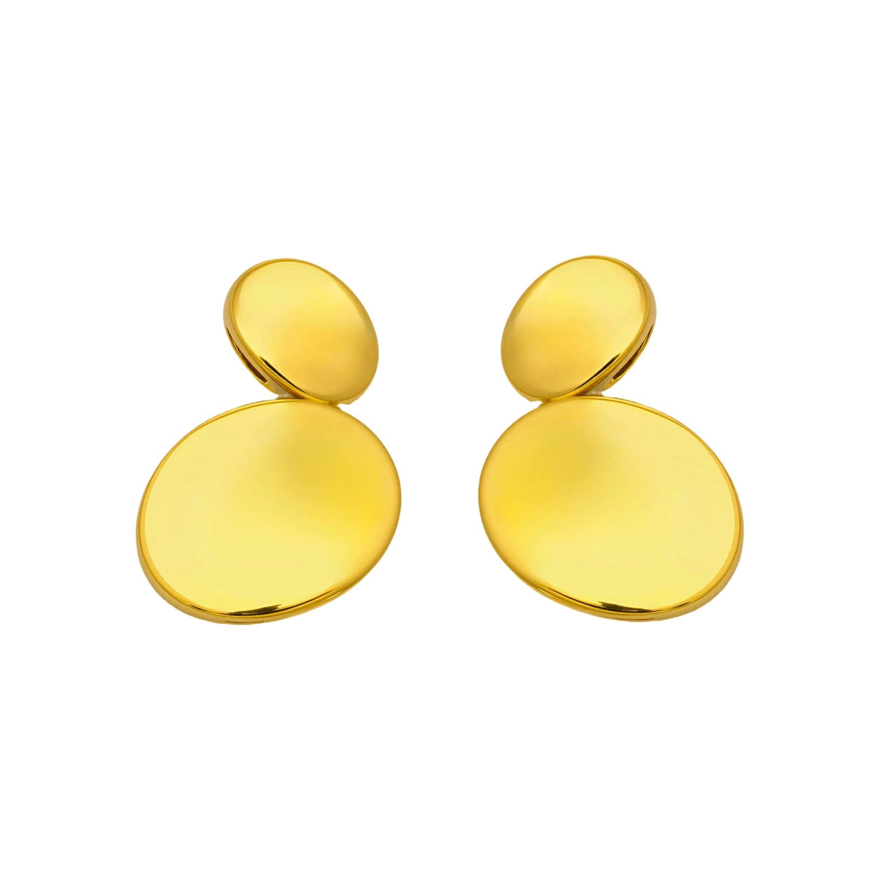 

Pendientes de aro doble de acero inoxidable, diseño minimalista elegante para mujer