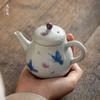 Hand-painted Butterfly Teapot Chinese Retro Handmade Kung Fu Tea Set Teapot Household Small Filter Pot