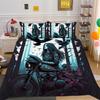 3D Beauty Skull Head Bedding Set Beauty Skull Head Motorcycle Pattern Quilt Cover Pillow Case 2/3 Pieces Microfiber Fabric Full Size Home Decoration
