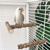 4PCS Wooden Parrot Perch Set With Swing And Climbing Chewing Resting Toy For Small to Large Bird Exercise