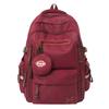 Schoolbag new Korean ins schoolbag women's high-value solid-color backpack casual simple and lightweight travel large-capacity backpack