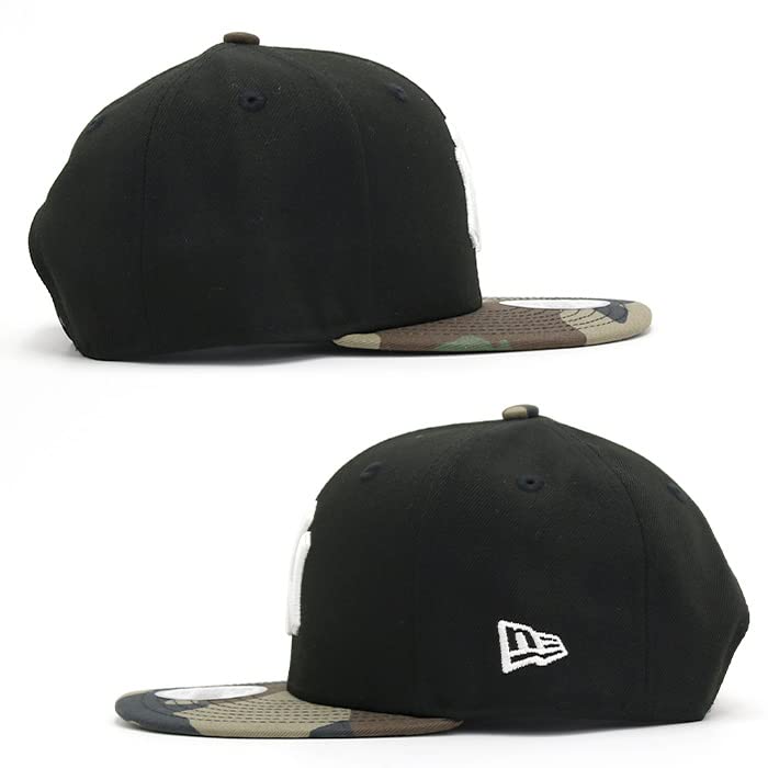 New Era Youth 9FIFTY New York Yankees Baseball NY Cap, Black/Woodland