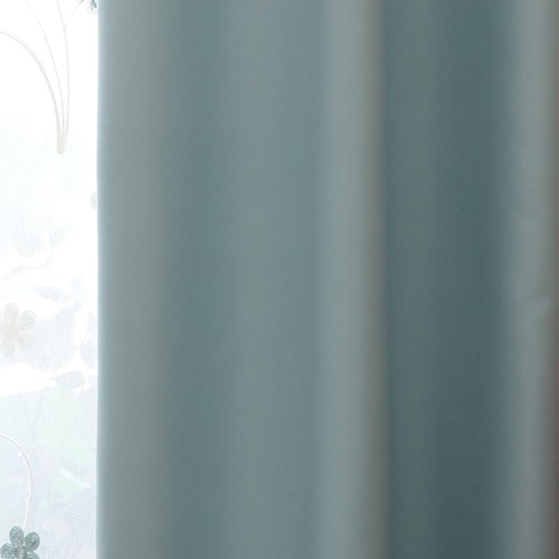 American Simple Solid Color Splicing Physical Shading High-Precision Curtain Fabric Finished Product Custom Bedroom Living Room