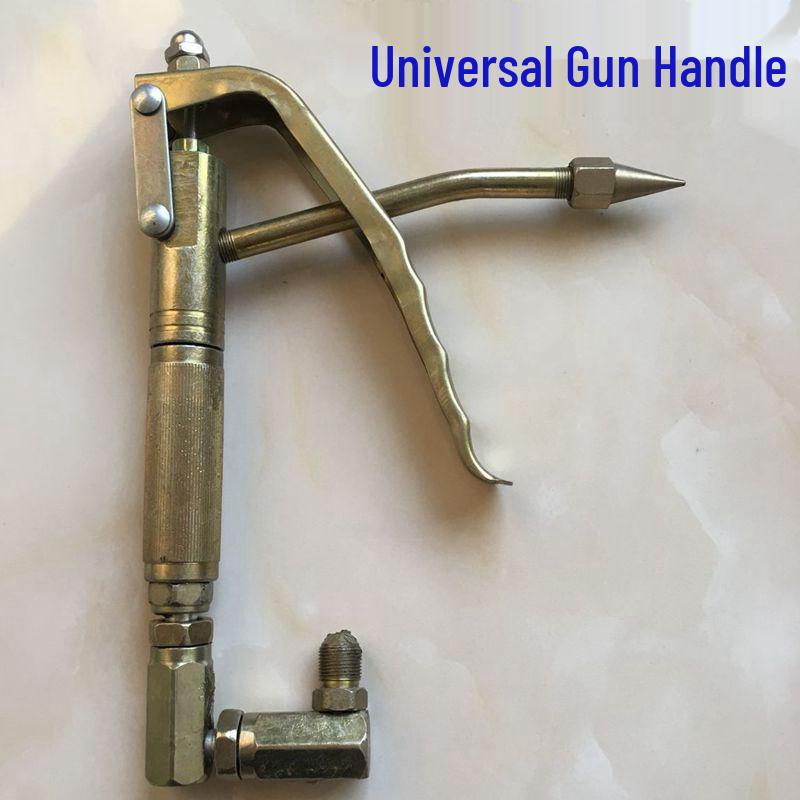 Pneumatic Universal Grease Gun Head with High-Pressure Straight Handle and Fine Thread