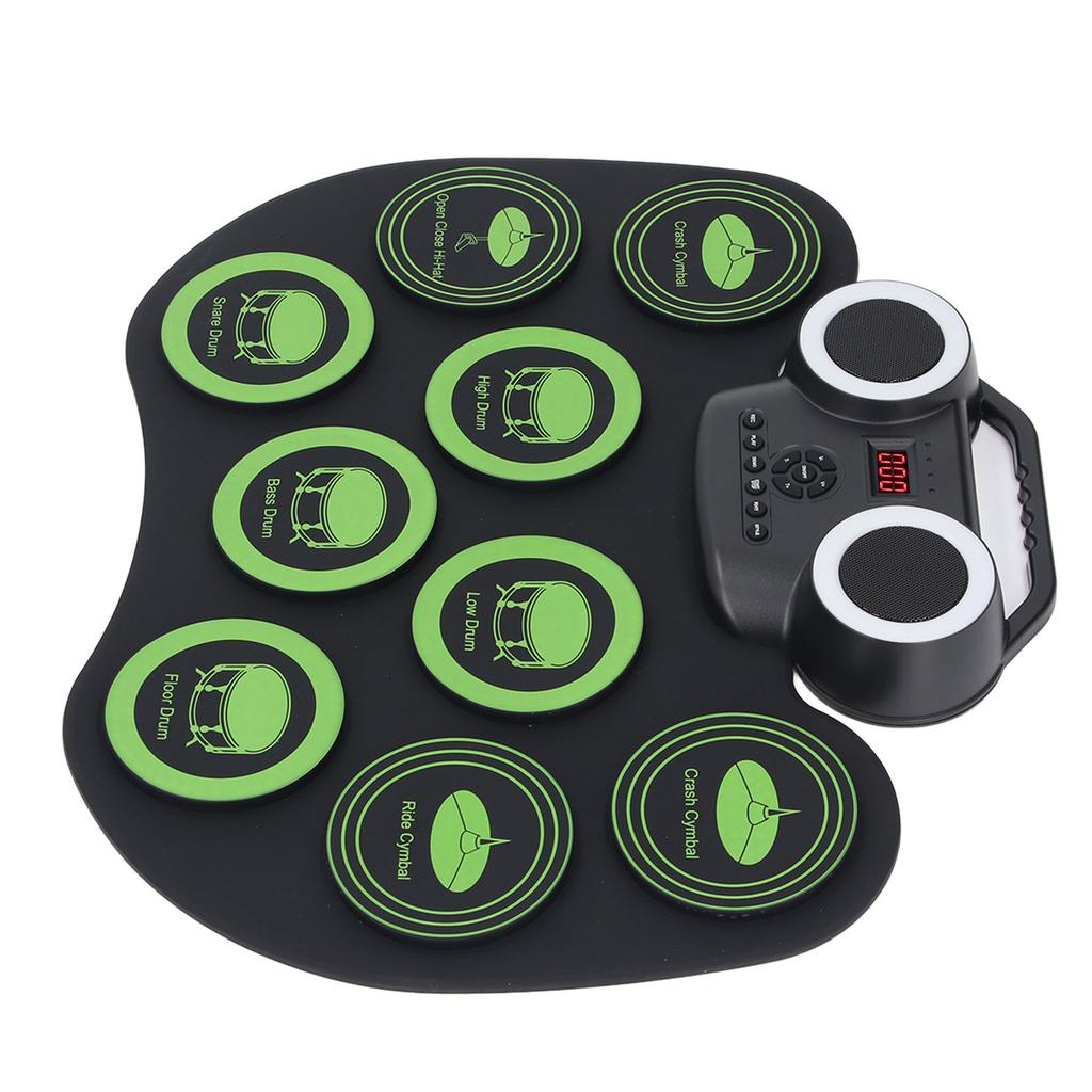 Elektronisches Schlagzeugset Tragbare Beleuchtung Elektronisches Roll-Up Übungs-Drum-Pad Handgerollt Elektronisch