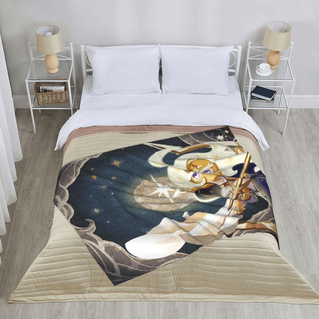Moonlight Cookie Blanket Fleece Summer Cookie Run Kingdom Portable Warm Throw Blanket for Sofa Couch Plush Thin Quilt