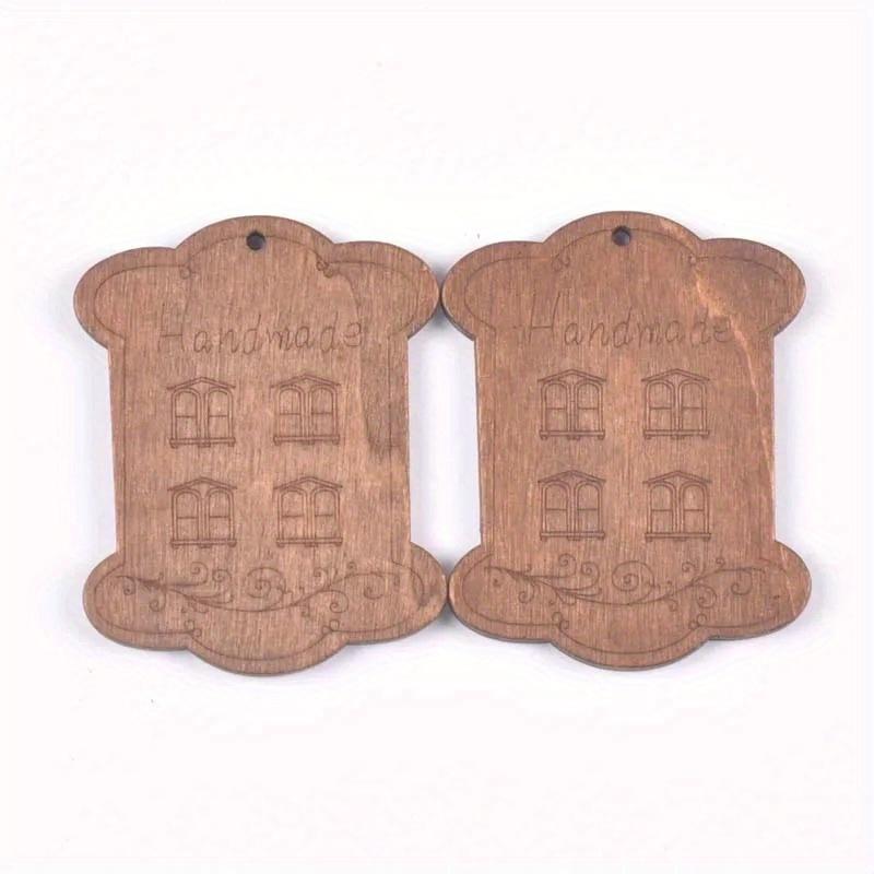 

5Pcs/lot Flower Pattern Brown Wooden Bobbin Spools Cord Wire Sewing For Thread String Ribbons Reel Flat Spool Home Decor 68*53mm