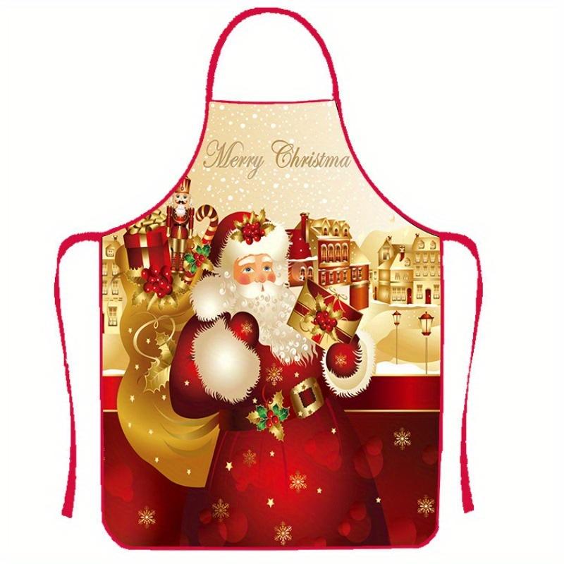 Multisize Christmas Apron Set with Festive Designs - Perfect for Holiday Decor and Cooking. High-Quality Fabric Ensures Comfort.