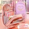 Cute 3 Layers Pencil Case Large Capacity Organizer Storage Bag Cartoon Pen Box  Students