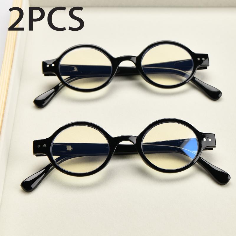 1Pc Oval Reading Glasses With Spring Hinge Anti Blue Light Prescription Eyewear Computer Glasses +0