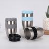 New Double-layer Vacuum Stainless Steel Thermos Cup Direct Drinking Coffee Cup with Lid Anti-scalding Water Cup Office Utility