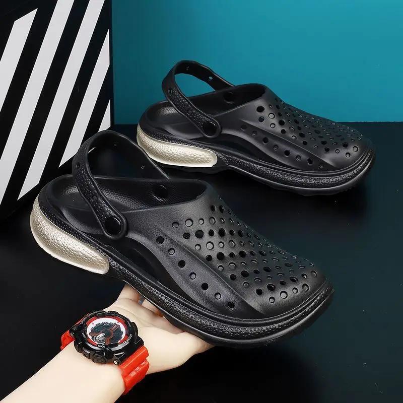 Fashion Slides Outdoor Hole Platform Y2k Comfortable Pvc Men's Shoe 2025 Fashion Cheap Shoes Liquidation Clappers Original Male Slipper