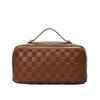 Handmade Makeup Bag Simple Large Capacity Portable Checkerboard Waterproof Makeup Bag Business Trip Storage Washing
