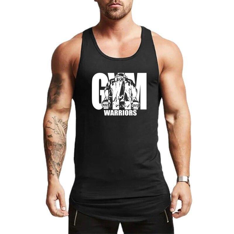Muscleguys Summer Running Sweat-absorbing Sports Tank Top Men's Sleeveless Fitness Clothes