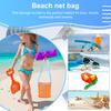 Netz-Strandtasche mit Schultergurt, großes Fassungsvermögen, Reißverschluss, Mehrzweck-Muschelhalter, Aufbewahrungseimer für Reisesandspielzeug