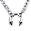Women's Stainless Steel Nose Clip Necklace - Sexy Geometric Clavicle Chain Choker - Nightclub Jewelry
