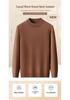 2025 Autumn/Winter Plus Size Men's Warm Half-High Neck Knit Sweater Pullover