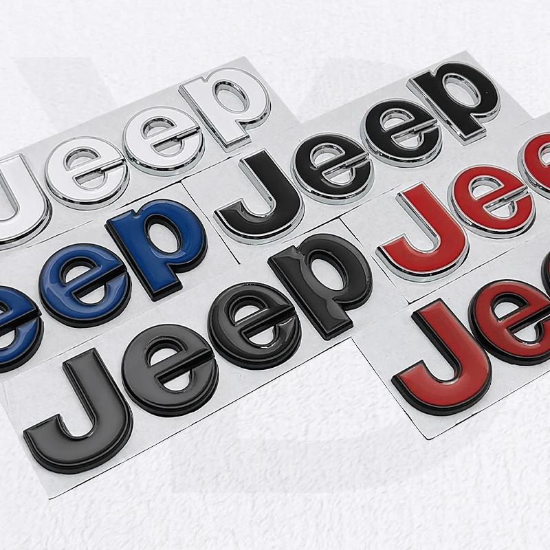 3D Metal Jeep Car Logo Emblem Badge Sticker for Renegade Wrangler JK JL Grand Cherokee Auto Exterior Modification Accessories