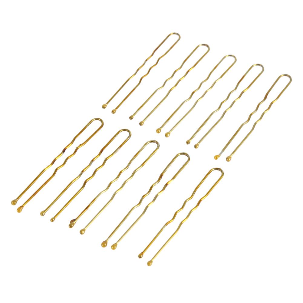 300PCS Women Wavy Thin U Shape Clips Hairpins Styling Hairdressing Salon Tool(Gold S)
