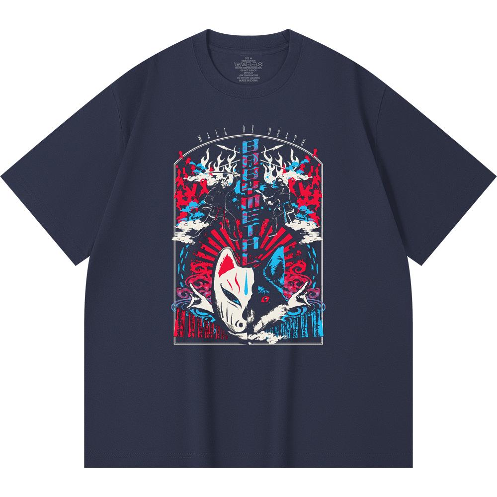 230 Gsm 100% Cotton Heavy Metal T-Shirt  Rock Band Popular Music Print Unisex Heavy Cotton T Shirt