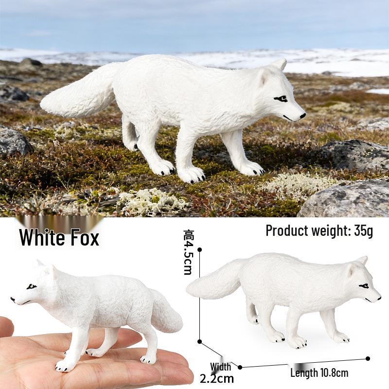Polar Wildlife Animal Model Toy Set: Polar Bear & Penguin