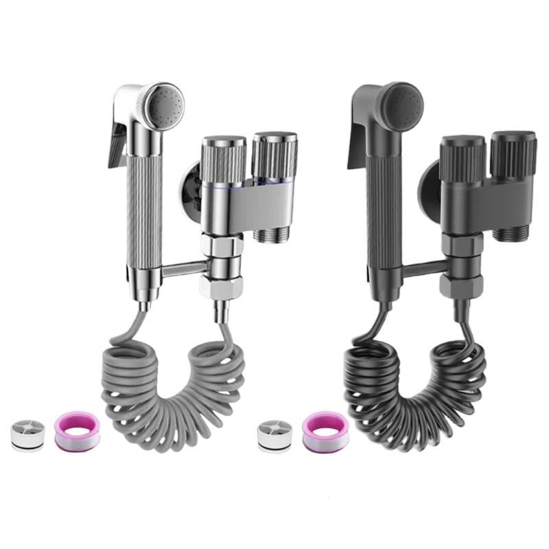 Multifunctional Toilet Bidet Sprayer with Adjustable Water Flows Hand Shower Stainless Steel Sprayer Set for Bathroom Health