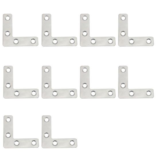 10 Adet 40/50/60/80mm T Şekli/L Şekli Köşe Braketi Paslanması Kolay Değil İnsancıl Tasarım Tam Özellikler Düz Köşe Braketi Kapı