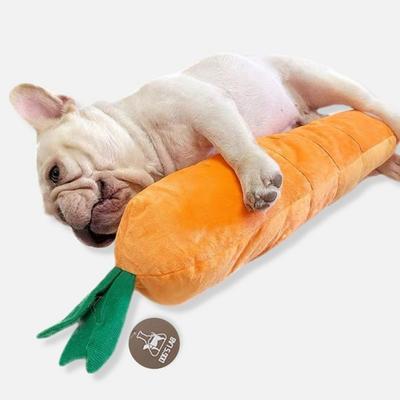 Dog's Lab Rustle Squeak Toy Carrot, 1 Pc, Orange