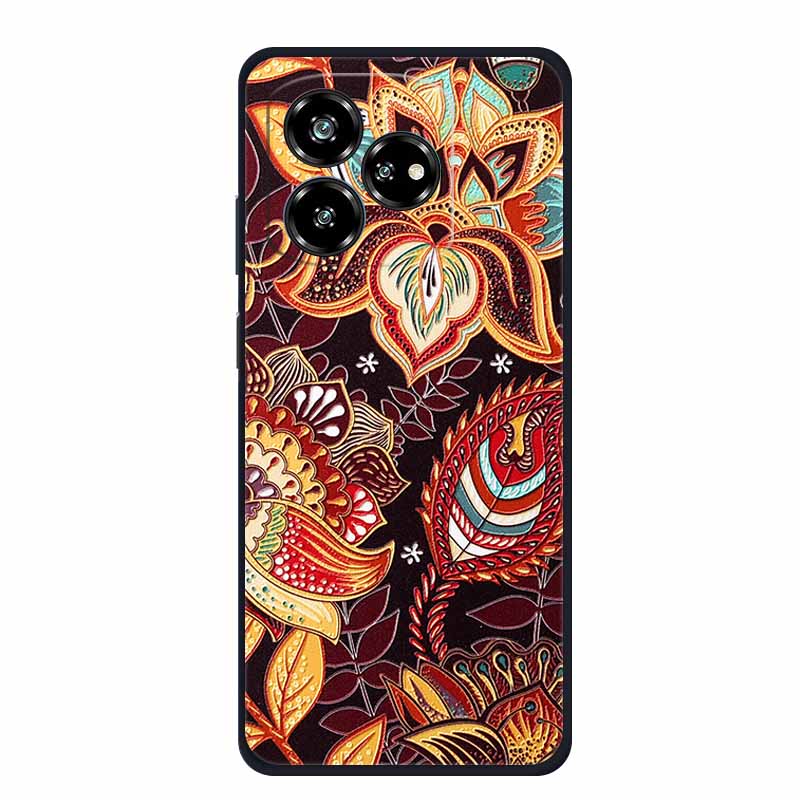 3D Relief Emboss Case For ZTE Axon 60 50 lite Blade A75 A73 4G V60 Design V50 Design 4G Black Silicone Soft Back Cover Case Capa
