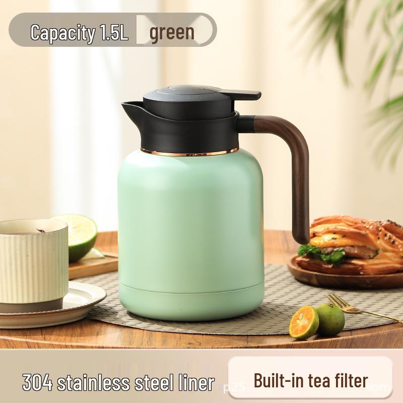 304 Stainless Steel Insulated Large Capacity Kettle with Filter for Tea and Water Separation