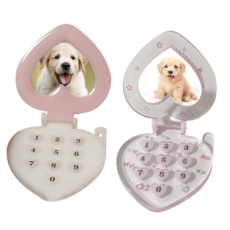 Foldable Phone Silicone Mold Epoxy Jewelry Mold for Resin Casting Keychain Photo Frame Home Decor Heart Pendant Mold