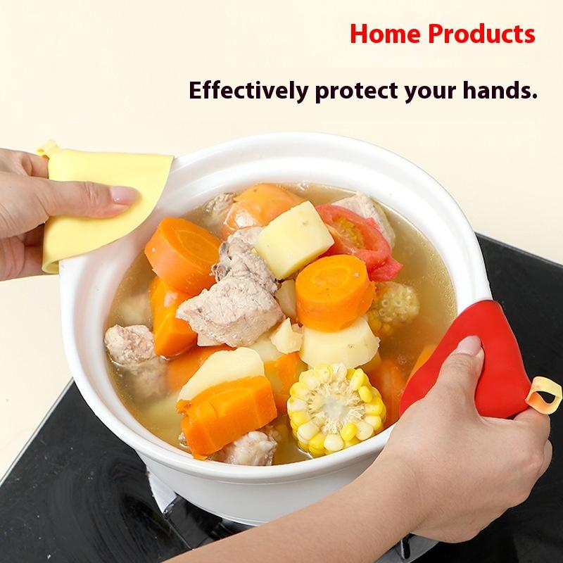 Silicone Anti Scald Clip Insulation Gloves Microwave Oven Special Anti Slip Finger Cover