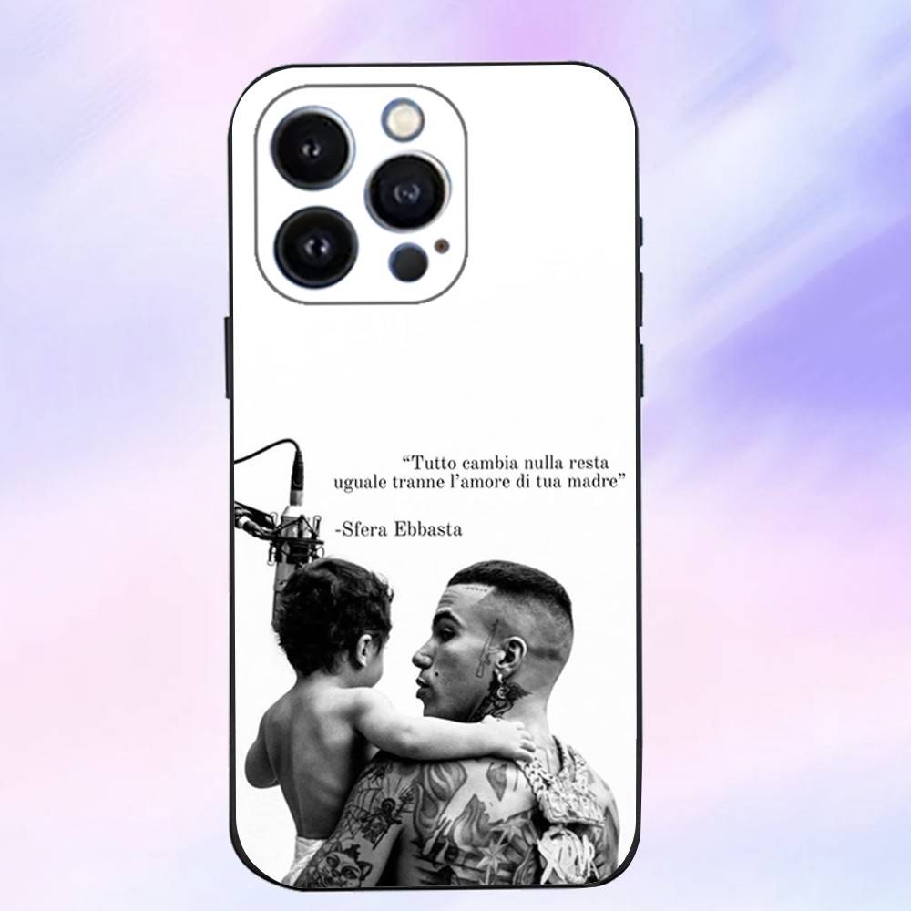 

Чехол для телефона рэпера S-Sfera E-Ebbasta для iPhone 16,15,14,13,12,11 Plus,Pro Max,XS,X,XR,SE,Mini,8,7, Мягкий силиконовый черный чехол iPhone16se4